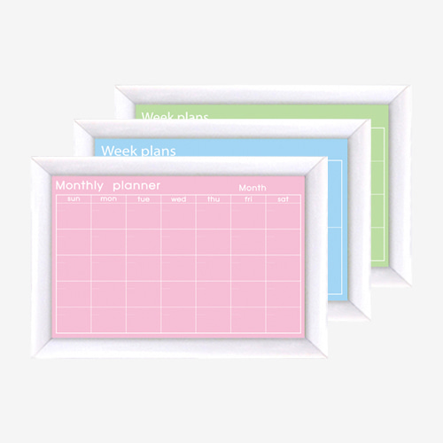 현대오피스 페이퍼프랜드,컬러 자석 월간/주중계획표 [핑크/블루/그린] 600mm×900mm